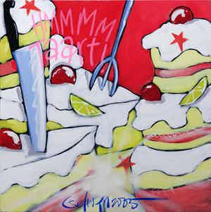 Selwyn Senatori - Acryl op doek, Hmmmm taart! (Groot) verkocht voor € 500!