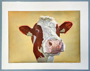 Marcel Schellekens - Ets / aquatint, Koe kopen? Bied vanaf 85!