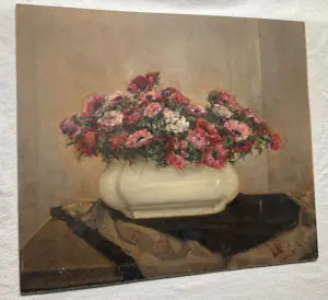 Jan De Graef - Olieverf op board , Bloemstilleven - 59 x 69 cm. kopen? Bied vanaf 50!