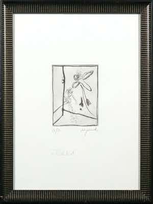 A.R. Penck - en Frank Breidenbruch - Ets en aquatint, Zonder titel - Ingelijst verkocht voor € 1!