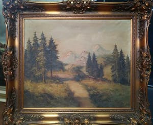 Niet of onleesbaar gesigneerd - boslandschap in prachtige lijst kopen? Bied vanaf 10!