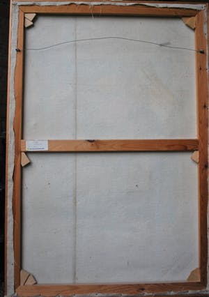 De Kunstfabriek - Rozen in het raam - groot olieverfschilderij (110x75) kopen? Bied vanaf 1!