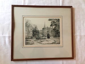 Jan van Rijsewijk - Helmond - Ets, Ingelijst kopen? Bied vanaf 35!