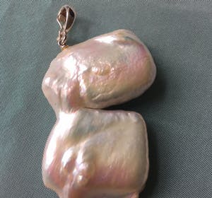 1e gehalte Zilver - hanger met witte barok vorm cultivé zoetwaterparel kopen? Bied vanaf 15!