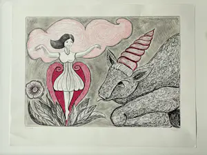 AcheterHenry Heerup - Litho - ‘Fabelwezens’? Enchérissez de 90!