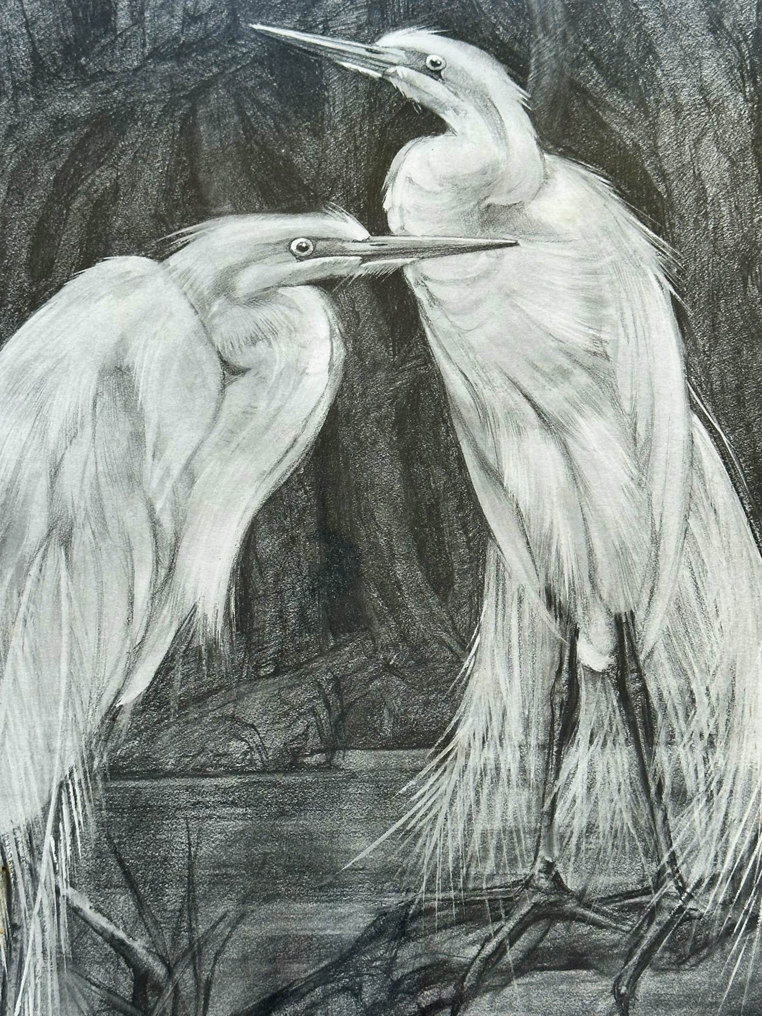 Buy Tini van Doornik - Paar Zilverreigers? Bid from 39!