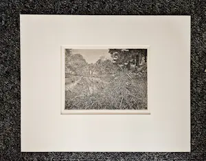 Reinder Homan - Perfecte ets "Landschap met doorkijk" - 45/50 - 1987 - in passe partout kopen? Bied vanaf 130!