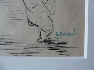 Gabriëlle Ferrand - 2 Pentekening, kopen? Bied vanaf 45!