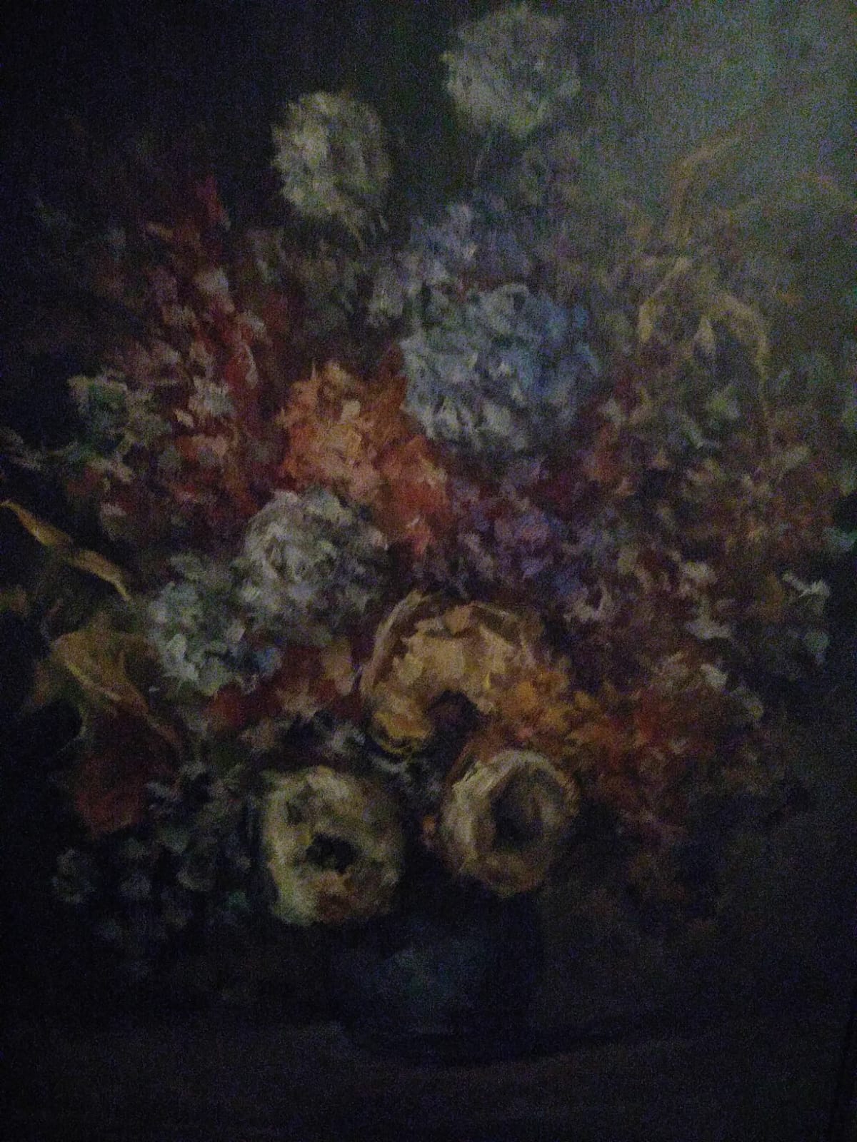 Niet of onleesbaar gesigneerd - Prachtig stilleven van een bos bloemen - sign. FJ kopen? Bied vanaf 1!