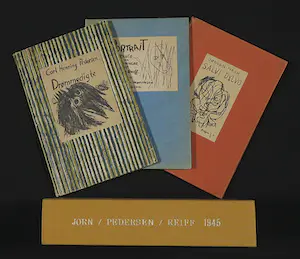 Asger Jorn - & Carl Henning Pedersen & Erik Reiff, Complete set van drie boeken, 1945 (genummerd/gesigneerd) kopen? Bied vanaf 1!