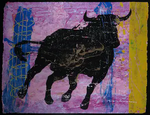 Leon Bosboom - Acryl op papier, Ganador 04 - Ingelijst (Groot) kopen? Bied vanaf 100!