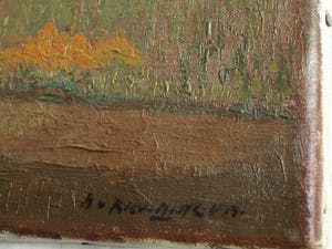 Harry van Kruiningen - Olieverf op doek , Landschap – gesigneerd – ca. 1935 kopen? Bied vanaf 1150!