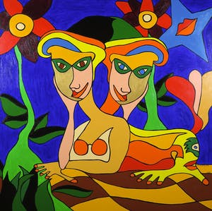 Hans Schoots - Acryl op doek, Zonder titel - Ingelijst (Groot) kopen? Bied vanaf 1!
