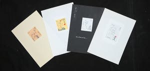 Leon Savelsberg - Lot van vier pentekeningen (gemengde techniek) kopen? Bied vanaf 1!