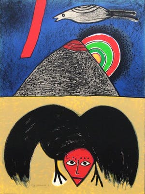 Corneille - l'oiseau noir à tête rouge - e.a. exemplaar kopen? Bied vanaf 175!