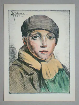 Jean Colin - L'Ecolier - 1931 - Originele lithografie - Gesigneerd kopen? Bied vanaf 100!