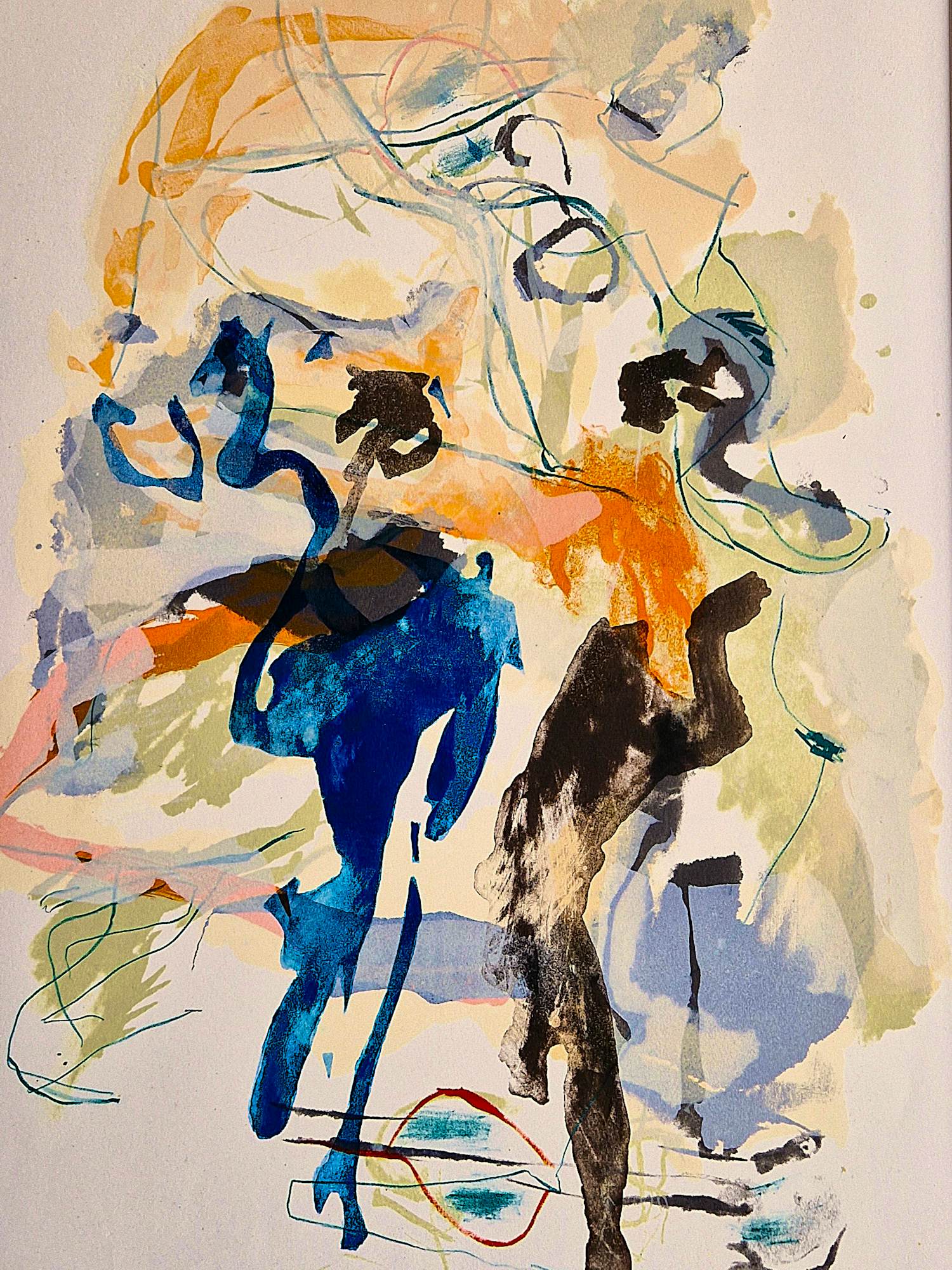 Ron Gennisse - Grote abstract-expressionistische Litho "dans" - zeer kleine oplage (8) kopen? Bied vanaf 37!