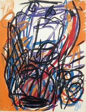 Karel Appel - Litho uit de uitgave Rhapsodie de ma nuit - Ingelijst kopen? Bied vanaf 1!