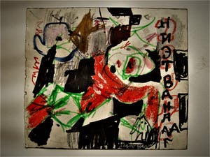 Niet of onleesbaar gesigneerd - Intrigerende expressionistische Abstract - gemengde techniek - gesigneerd kopen? Bied vanaf 10!