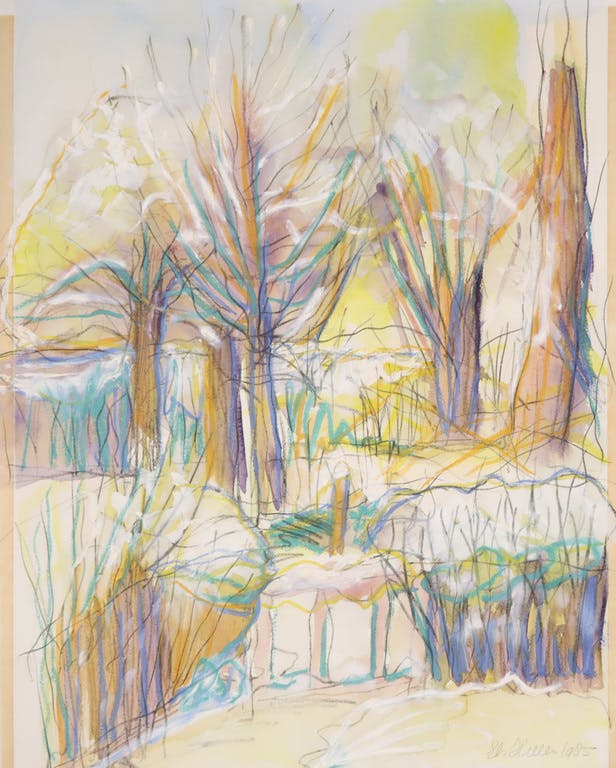 Els Hillen - Els Hillen: Krijttekening en aquarel, Zonder titel kopen? Bied vanaf 1!