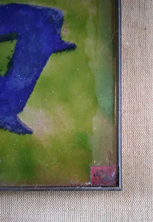 Niet of onleesbaar gesigneerd - Jo Pop (Hilversum), originele voorstelling in kleurrijk emaille kopen? Bied vanaf 1!