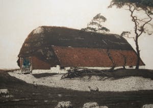 Tjeerd Bottema - Schaapskooi bij Ede - Ingelijste kleurets & aquatint - Incl.kunstboek Mijn Leven kopen? Bied vanaf 65!