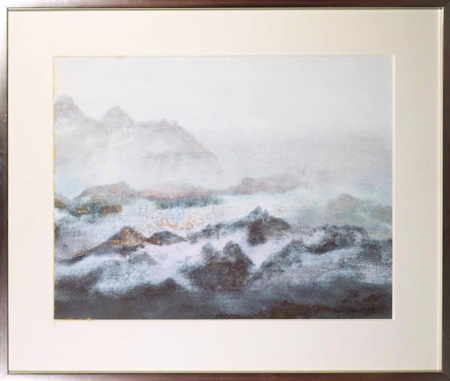 Henri Plaat - Gouache, Landschap - Ingelijst verkocht voor € 70!