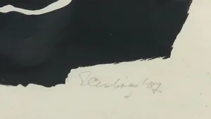 Wally Elenbaas - Zeefdruk, Drie peren - Ingelijst kopen? Bied vanaf 1!