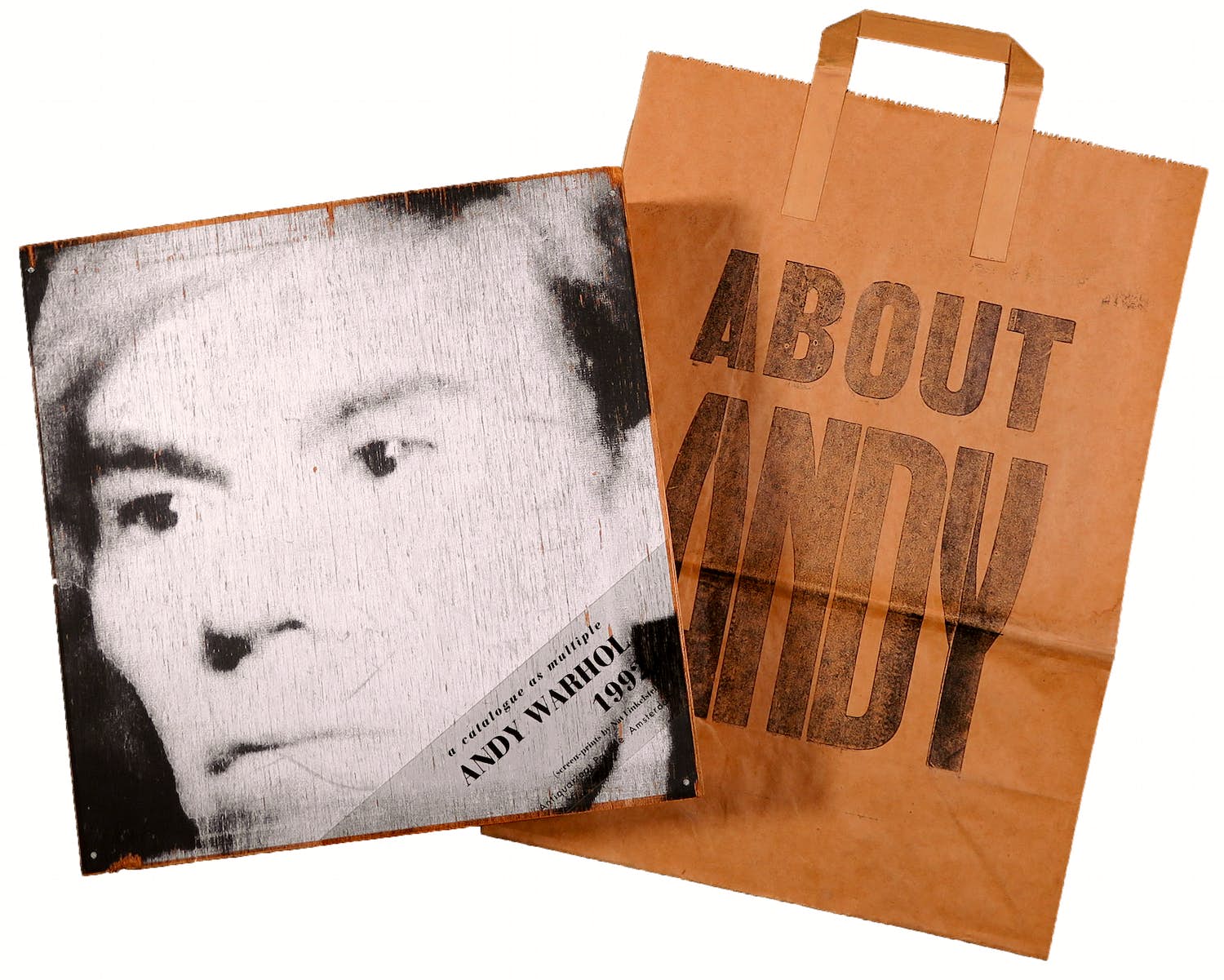Nat Finkelstein - Andy Warhol - A catalogue as multiple (box) + een papieren About Andy tas verkocht voor € 1!