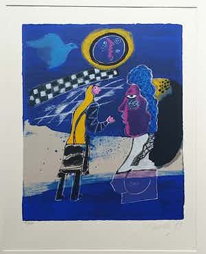 Corneille - Litho uit 1989 prachtig ingelijst verkocht voor € 325!