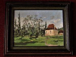 Rene Marie Dujardin - Kunstacademie Antwerpen 1935 - olieverf - "Voorjaar in de Kempen" gesigneerd kopen? Bied vanaf 10!