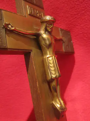 Heiligenbeeld - Kruisbeeld met de 4 evangelisten kopen? Bied vanaf 30!