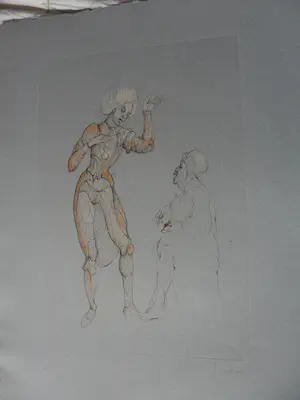 Leonor Fini - Originele ets "Scène de Théatre" kopen? Bied vanaf 40!