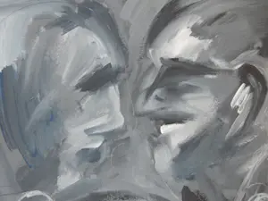 Anatol Herzfeld - Streit, Mischtechnik auf Holz 60x40 cm, signiert 1987 kopen? Bied vanaf 339!