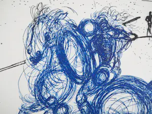 Salvador Dali - De Blauwe Ruiters, originele gravure kopen? Bied vanaf 200!