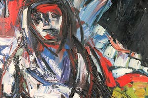 Berry Brugman - Olieverf op doek, De vlucht van Jozef en Maria - Ingelijst (Zeer Groot) kaufen? Bieten Sie von 100!