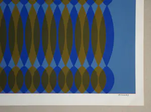 Dordevic Miodrag - Kinetische compositie - 1967 - Originele zeefdruk - Handgesigneerd kopen? Bied vanaf 100!