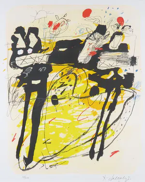 Kees Salentijn - Zeefdruk, Zonder titel - Ingelijst kopen? Bied vanaf 35!