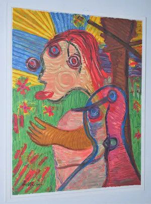 AcheterLotti van der Gaag - Zeefdruk op katoenzijde + Litho Jef Diederen + 6x Lotti/Cobra-boeken? Enchérissez de 75!