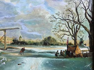 Niet of onleesbaar gesigneerd - Winterlandschap kopen? Bied vanaf 1!