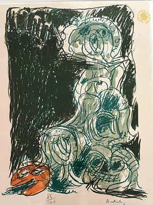 Pierre Alechinsky - Zonder titel verkocht voor € 795!