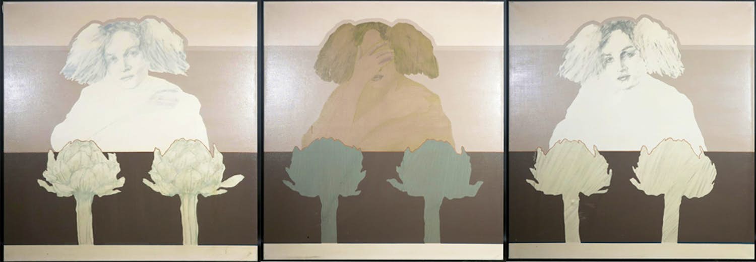 Jaap Eerland - Acryl op doek, Mij niet gezien, Drieluik (Groot) verkocht voor € 1!