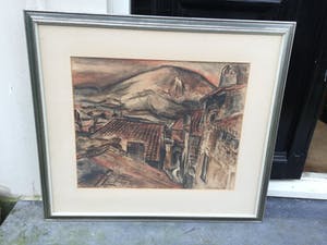 Matthieu Wiegman - C4939-6, Zicht op bergdorpje kopen? Bied vanaf 500!