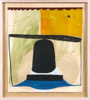 Kars Persoon - Gouache, Zonder titel - Ingelijst verkocht voor € 100!