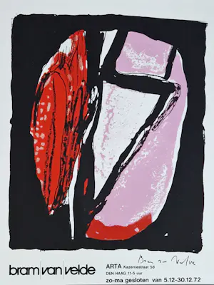 Bram van Velde - de originele 1972 galerie Arta den Haag expositie affiche - in zeer goede staat kaufen? Bieten Sie von 58!