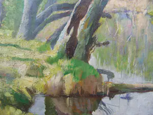 Arthur Haeghebaert - Knotwilgen aan de waterkant. kopen? Bied vanaf 75!