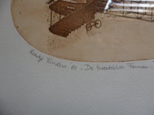 Leentje Linders - Ets, Titel, "De tweedekker Tasman". kopen? Bied vanaf 20!