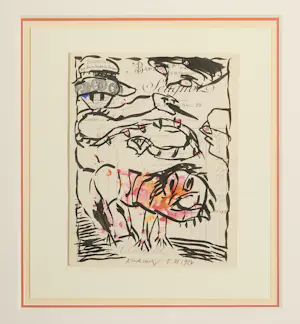 Pierre Alechinsky - Tekening in Aquarel en Inkt op Antieke Factuur kopen? Bied vanaf 10900!