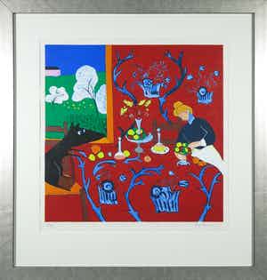 Peter Bastiaanssen - Zeefdruk, Yapping Matisse - Ingelijst verkocht voor € 80!