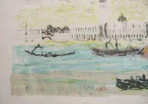 Max Peiffer Watenphul - BOOTE vor dem MAKUSPLATZ - VENEDIG , 1953 signiert kopen? Bied vanaf 300!